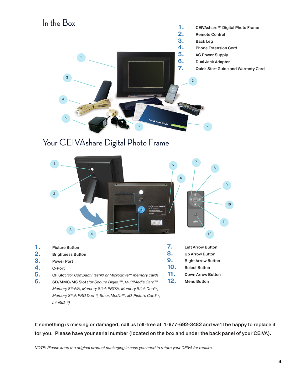 Ceiva SHR508A-US User Manual | Page 4 / 22