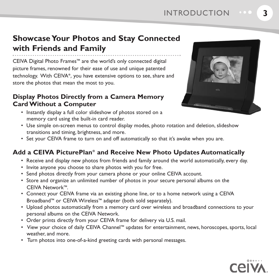 Introduction | Ceiva LF4008 User Manual | Page 4 / 37