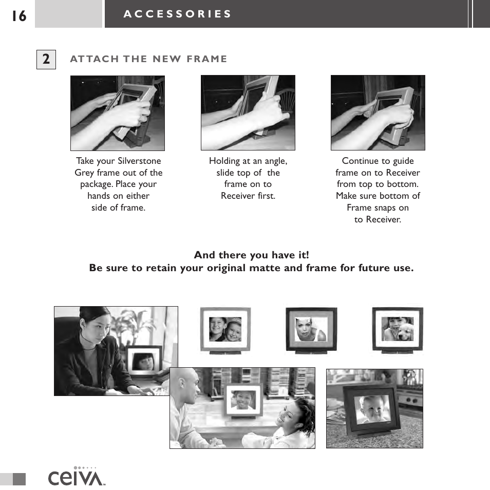 Ceiva 3 Digital Photo Receiver LF3000 User Manual | Page 16 / 32
