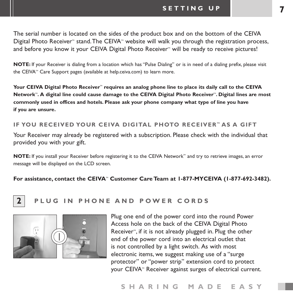Stand.the ceiva, Will be ready to receive pictures | Ceiva 3 Digital Photo Receiver LF3000 User Manual | Page 7 / 32