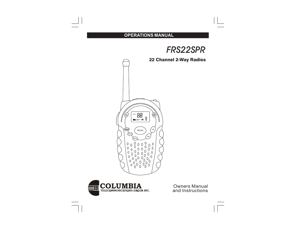 Columbian FRS22SPR User Manual | 20 pages