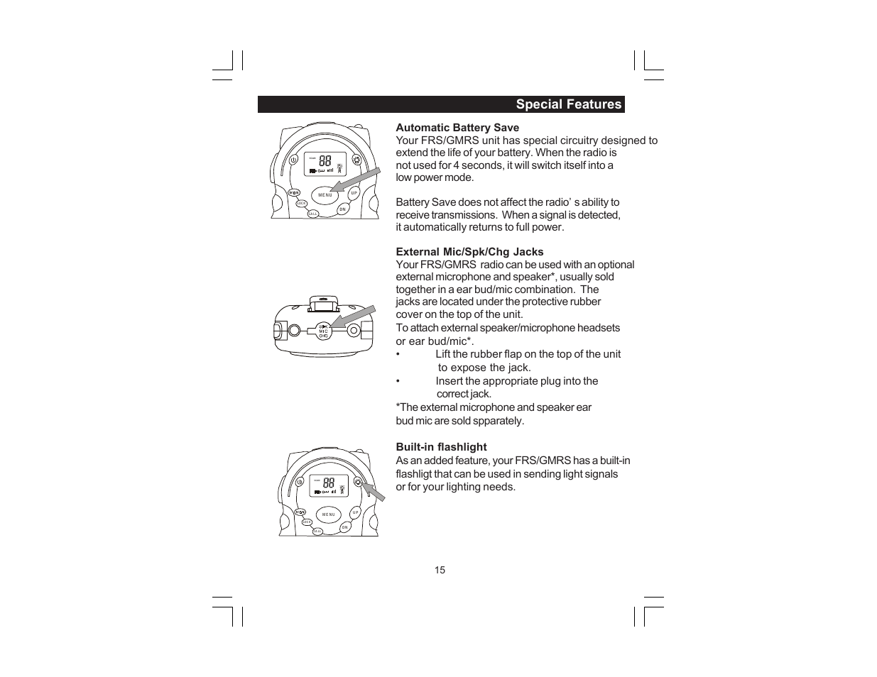 Special features | Columbian FRS22SPR User Manual | Page 15 / 20