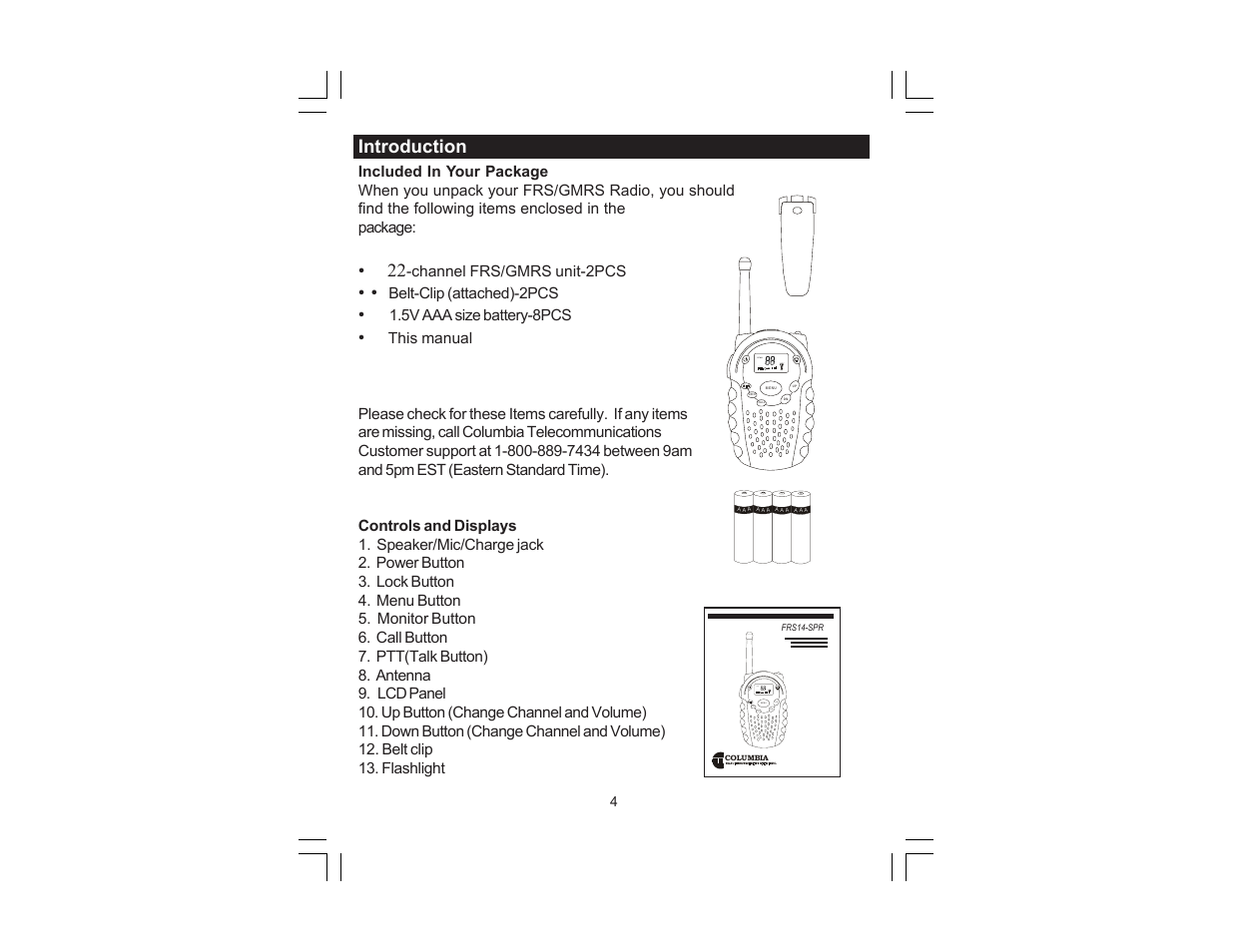 Columbian FRS22SPR User Manual | Page 4 / 20