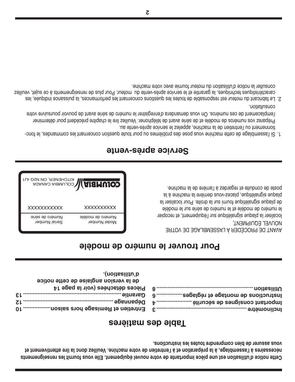 Columbian Home Products 100 User Manual | Page 27 / 28