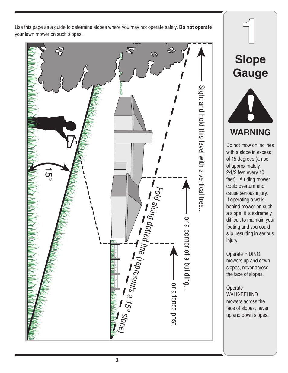 Slope gauge | Columbian Home Products 100 User Manual | Page 3 / 28