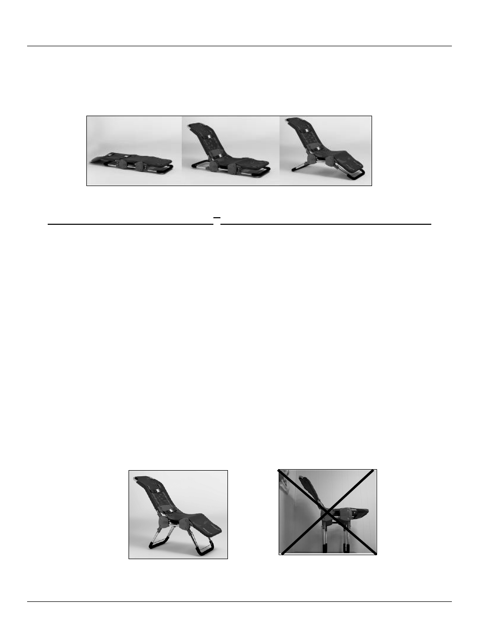 Setting the angle of the ultima bath chair, Adjustments to the ultima, Should not be made while in use | Columbian Ultima 8520 User Manual | Page 2 / 3