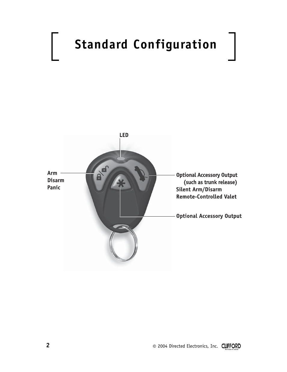 Standard configuration | Directed Electronics 76XV User Manual | Page 8 / 28