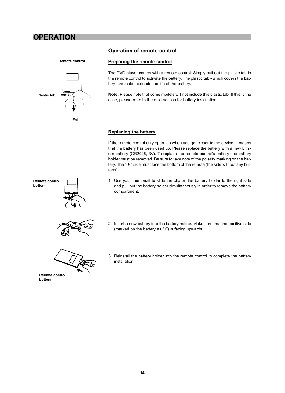 Operation | CyberHome Entertainment CH-DVD 452 User Manual | Page 13 / 52