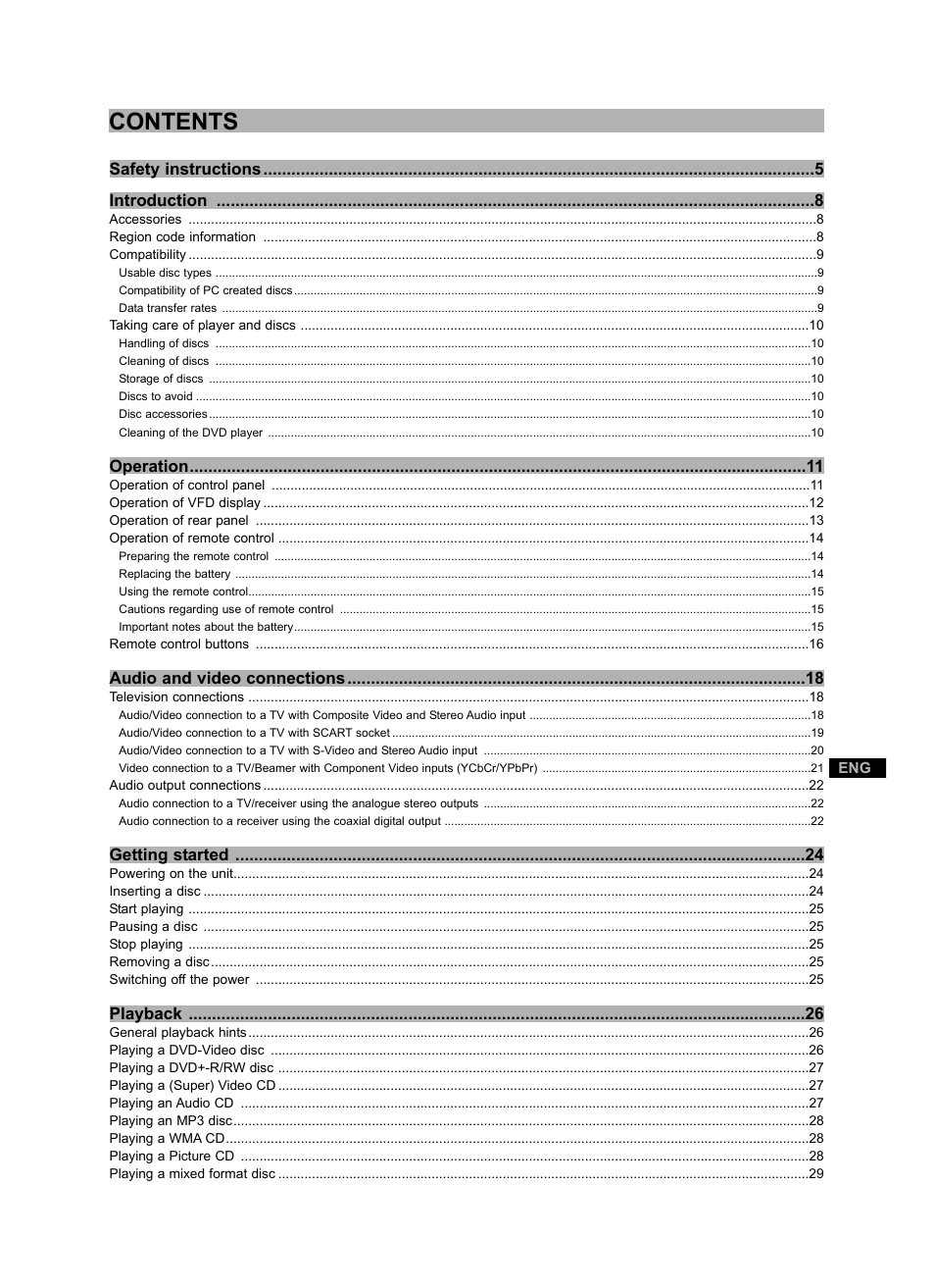 CyberHome Entertainment CH-DVD 452 User Manual | Page 2 / 52
