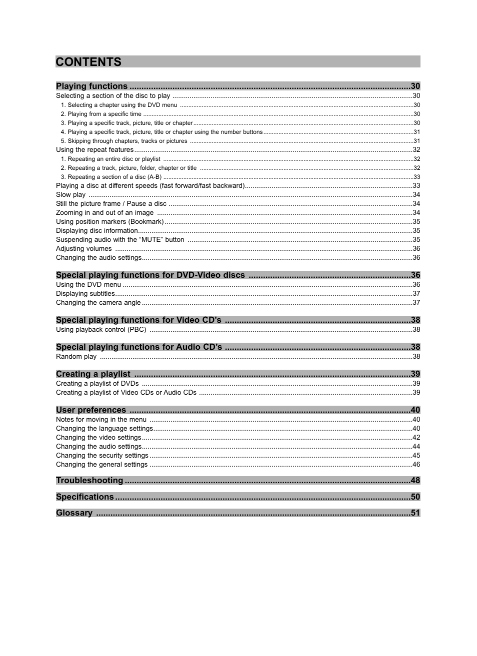 CyberHome Entertainment CH-DVD 452 User Manual | Page 3 / 52