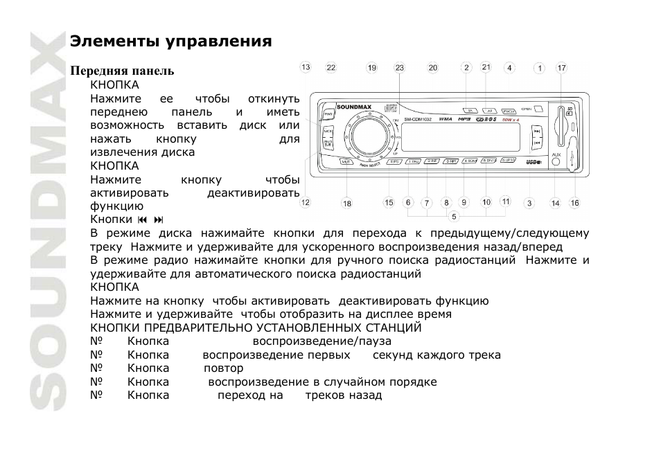 SoundMax SM-CDM1032 User Manual | Page 34 / 56