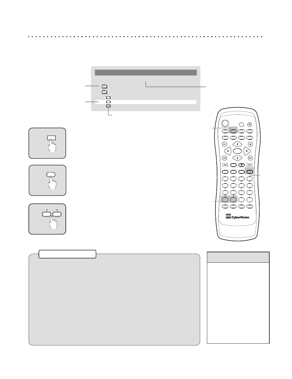Viewing jpg files on your tv, Quick tips transition modes, Press menu to begin slide-show play | Select slide-show transitions and time interval, File listing, Current folder, Exit the slide-show with return, Folder list, Jpg icon | CyberHome Entertainment CH-RDV 2000 User Manual | Page 26 / 46