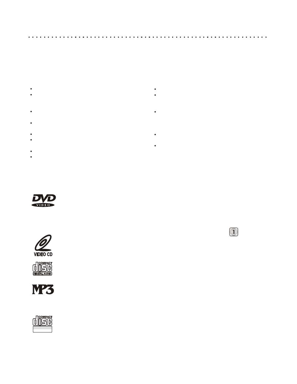 Dvd player features & supported discs | CyberHome Entertainment CH-RDV 2000 User Manual | Page 5 / 46