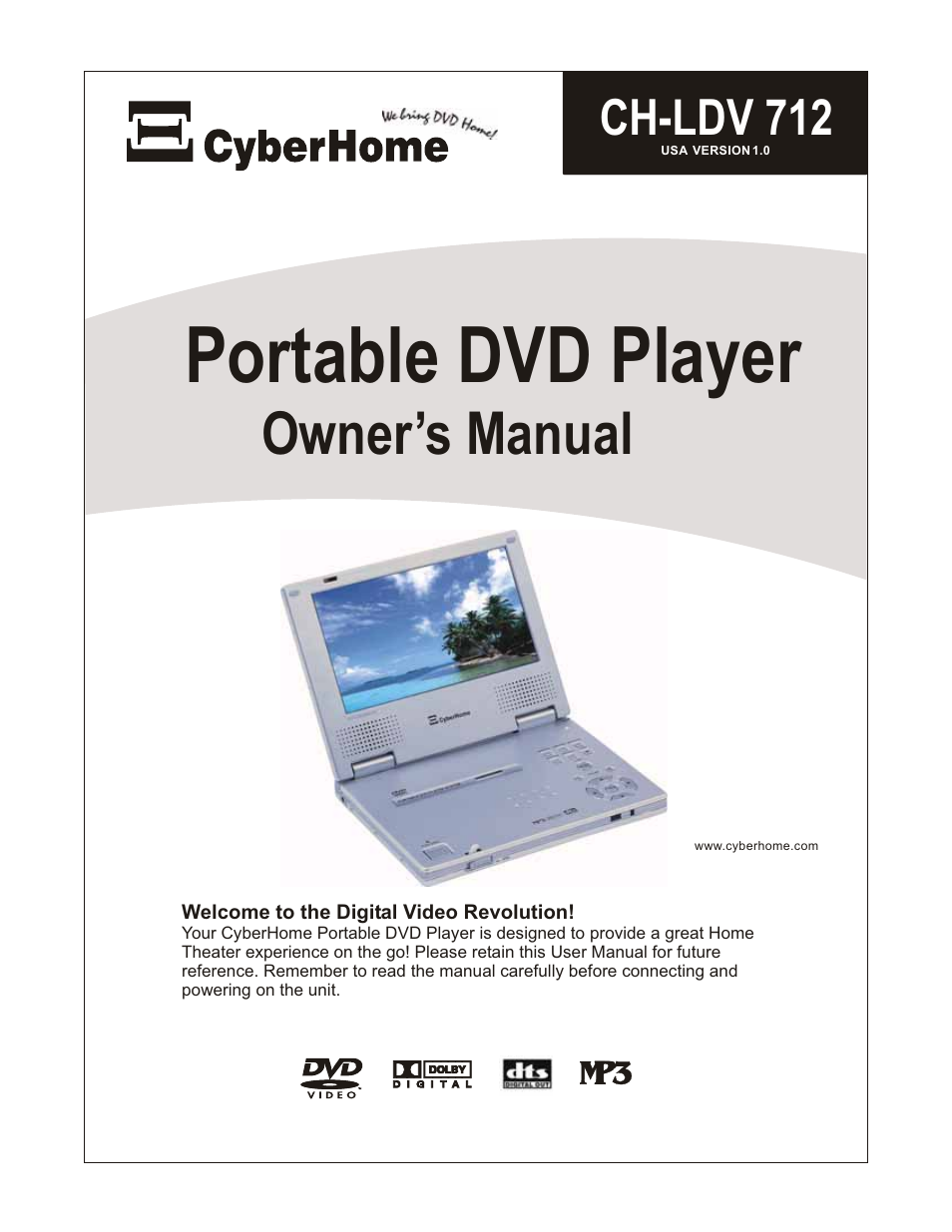 CyberHome Entertainment Cyber Home CHLDV712 User Manual | 49 pages