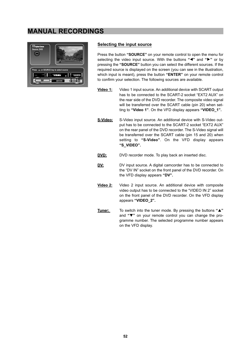 Manual recordings | CyberHome Entertainment 1600 User Manual | Page 51 / 83