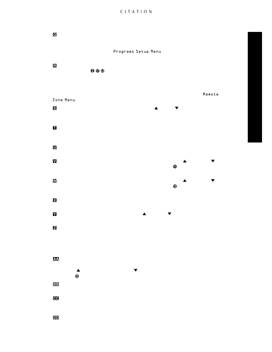 Remote contr ol operation | Citation Stereo Receiver User Manual | Page 21 / 72
