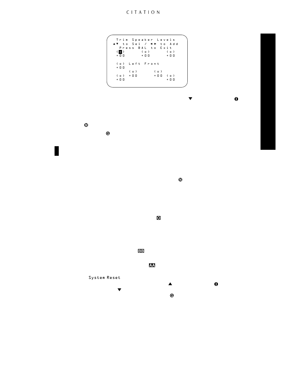Secondary remote controls, Operating the citation 5.0 | Citation Stereo Receiver User Manual | Page 49 / 72