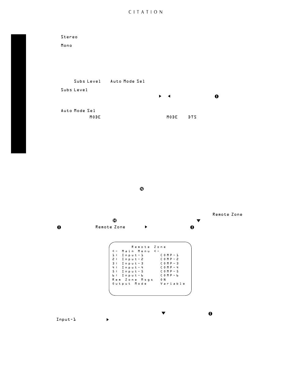 Remote zone, Advanced featur es | Citation Stereo Receiver User Manual | Page 58 / 72