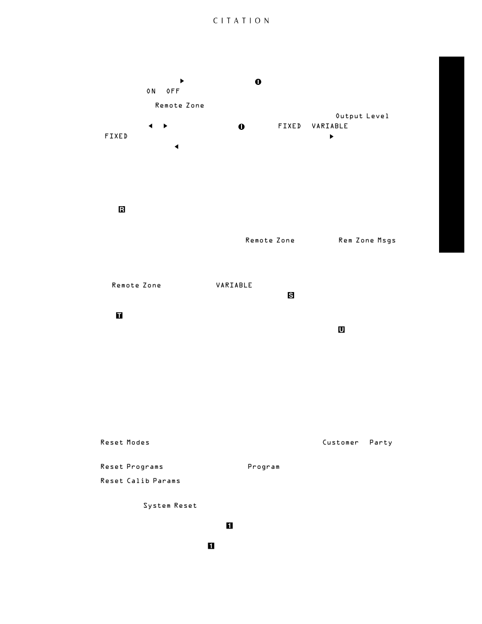 System reset, Advanced featur es | Citation Stereo Receiver User Manual | Page 59 / 72