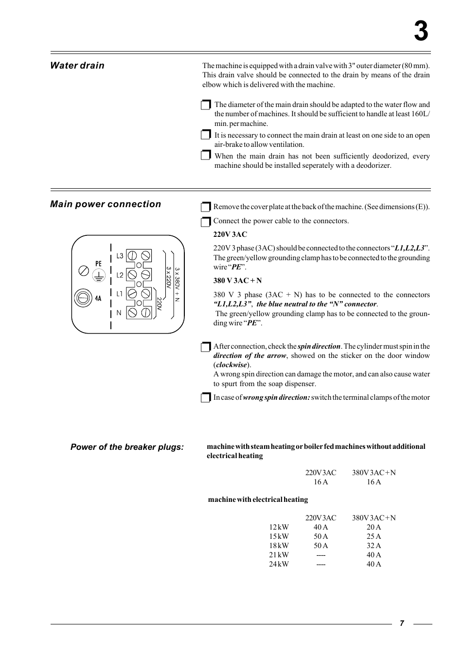 S s s s | Cissell HF 234 User Manual | Page 7 / 22