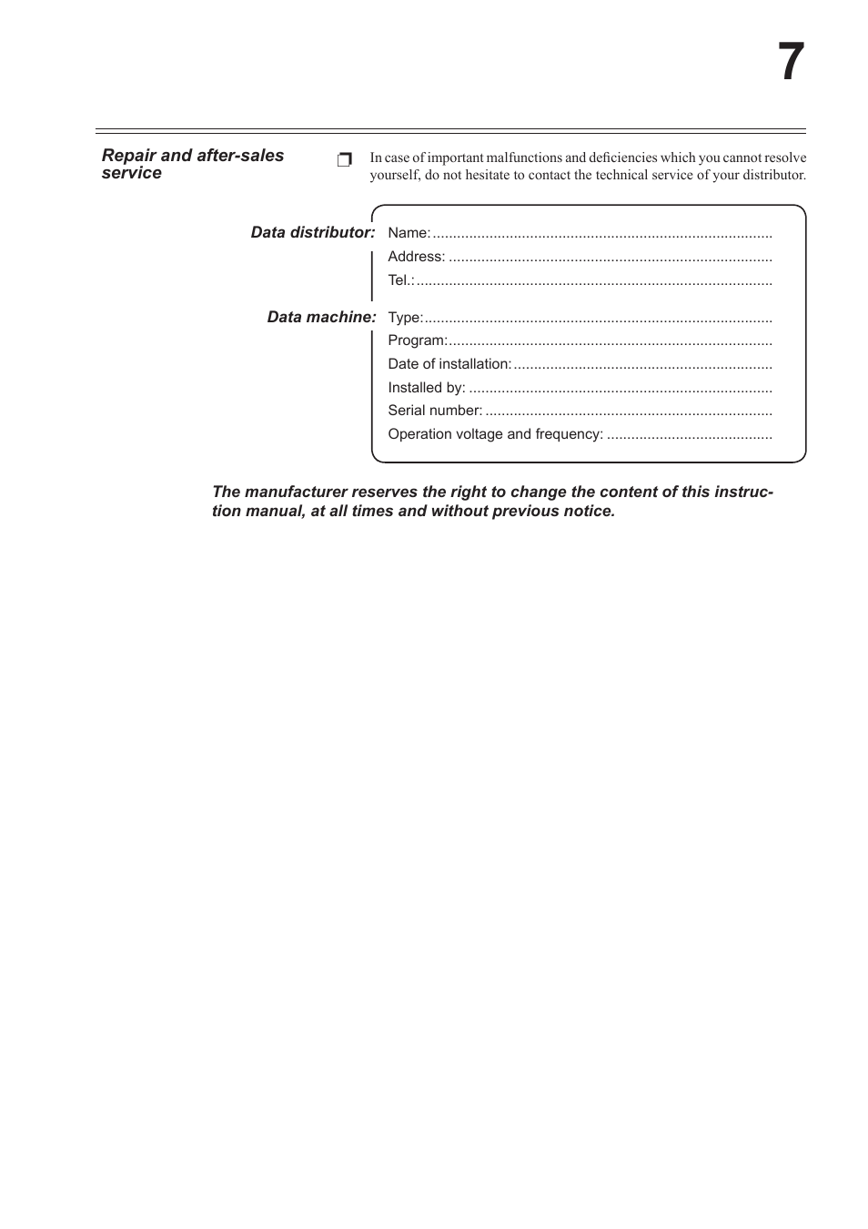 Cissell HF234 User Manual | Page 32 / 32