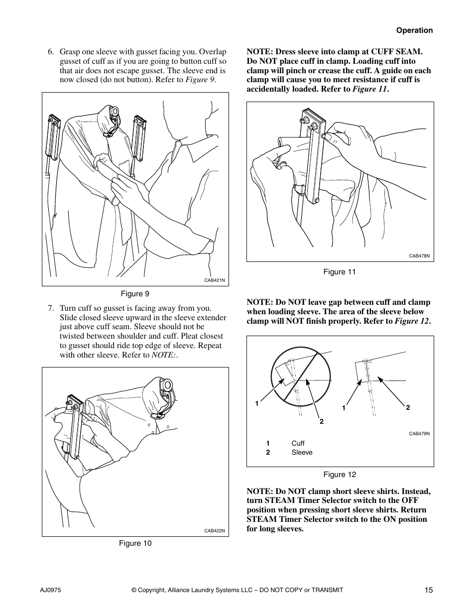 Cissell CAB438C User Manual | Page 17 / 32