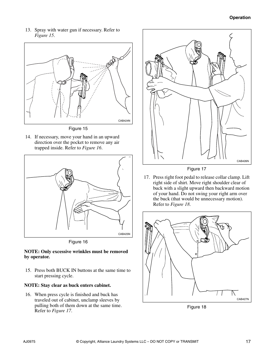 Cissell CAB438C User Manual | Page 19 / 32