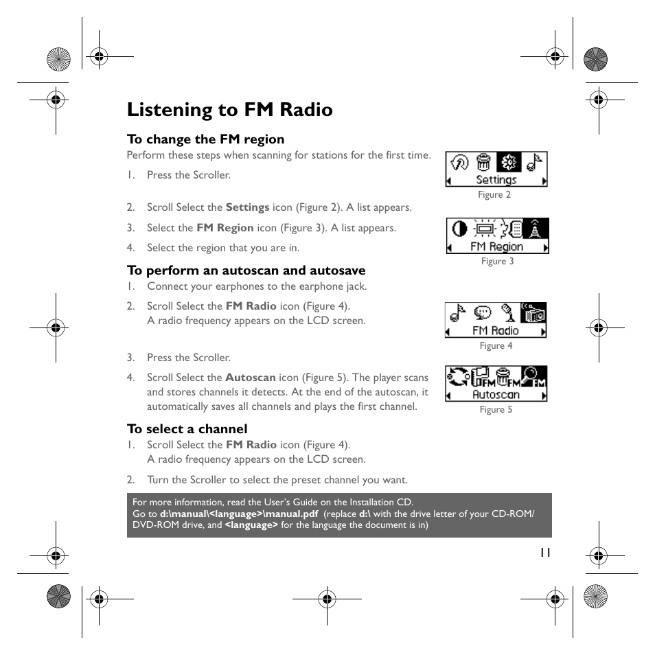 Listening to fm radio | Creative Labs MuVo V200 User Manual | Page 13 / 71