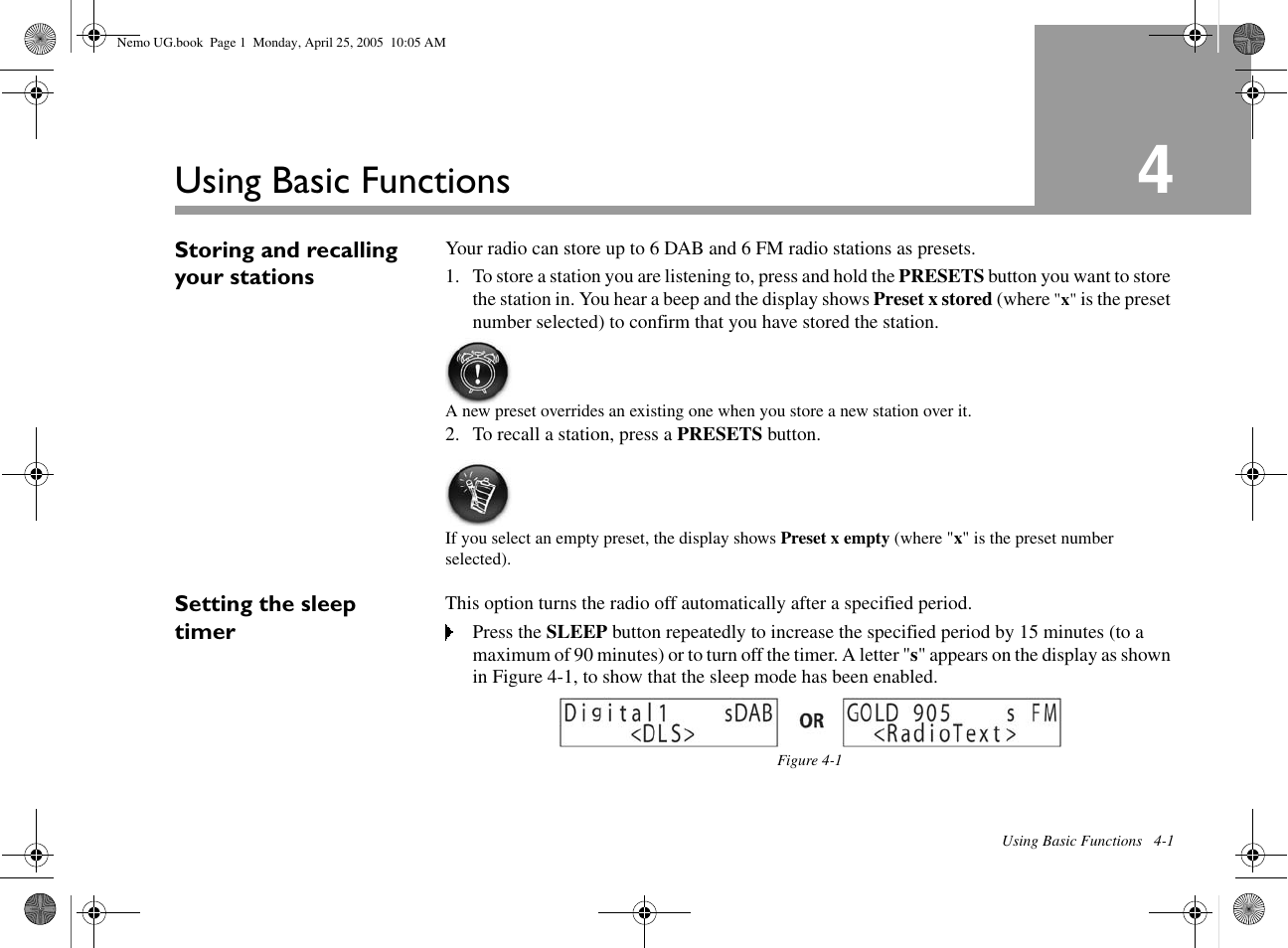 Using basic functions | Creative Labs Creative Soundworks 500DAB User Manual | Page 17 / 28