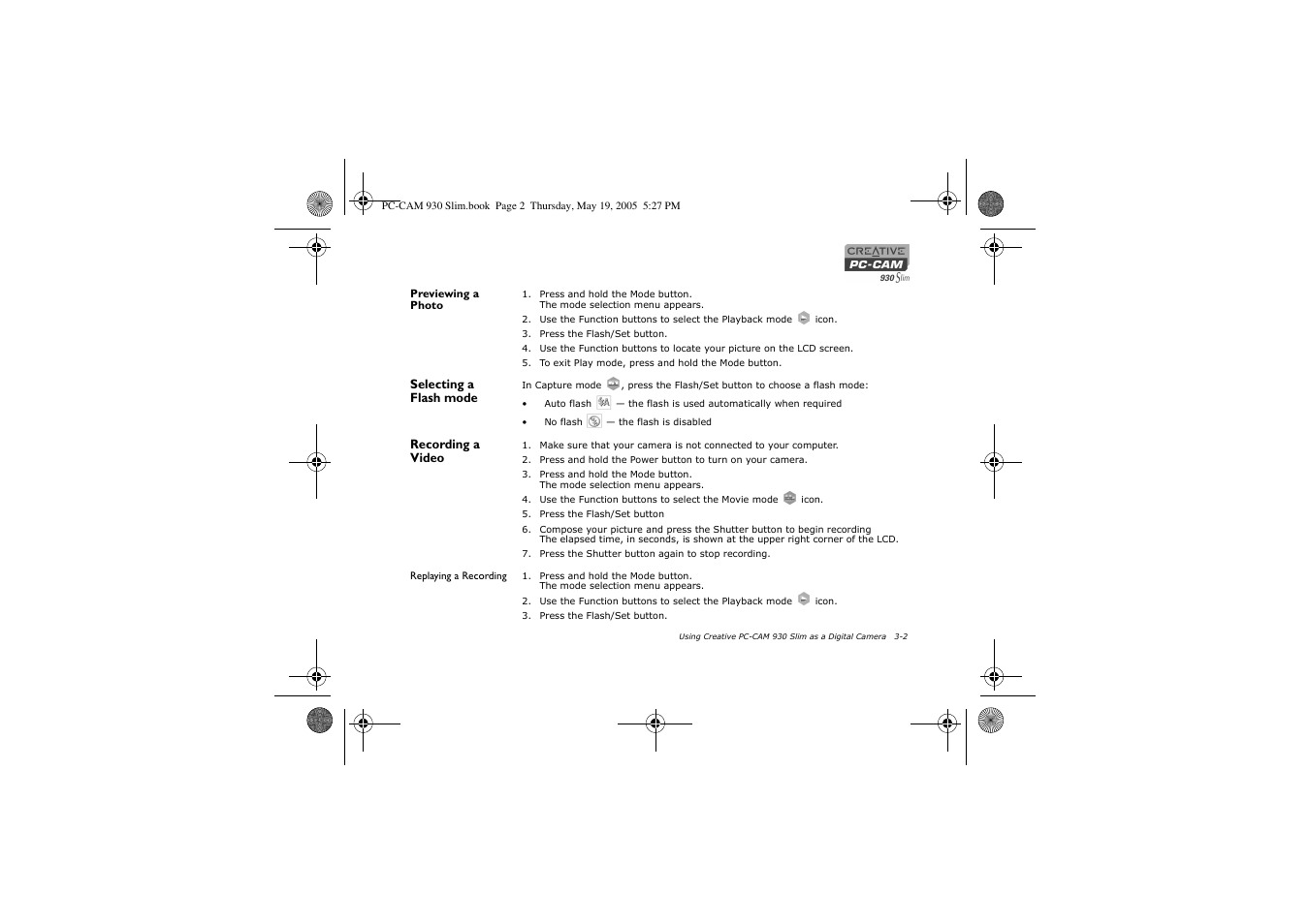 Creative Labs Creative PC-CAM 930 Slim 02VF016000000 User Manual | Page 22 / 47