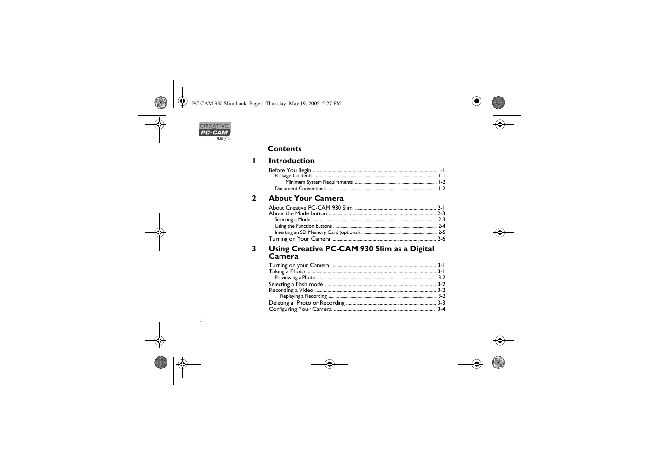 Creative Labs Creative PC-CAM 930 Slim 02VF016000000 User Manual | Page 5 / 47