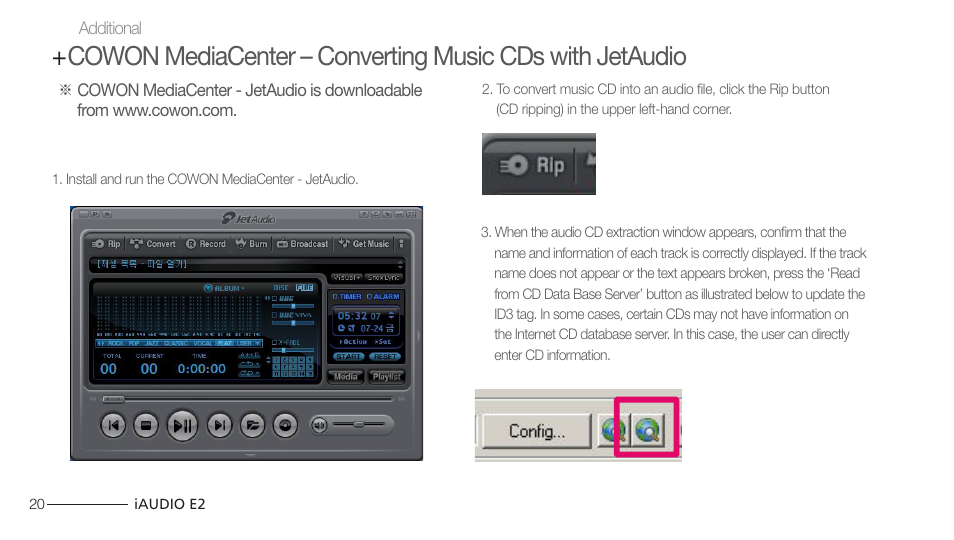 Cowon Systems IAUDIO E2 User Manual | Page 20 / 25