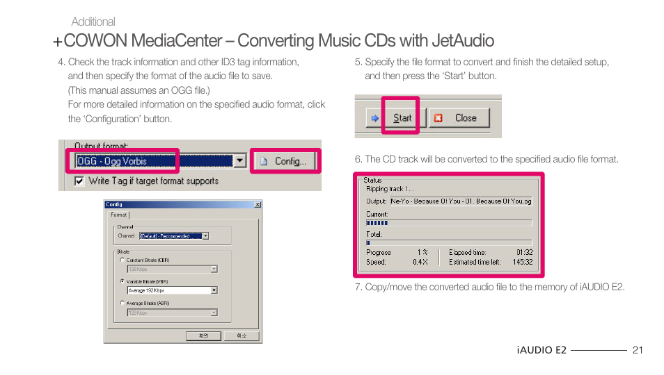 Cowon Systems IAUDIO E2 User Manual | Page 21 / 25