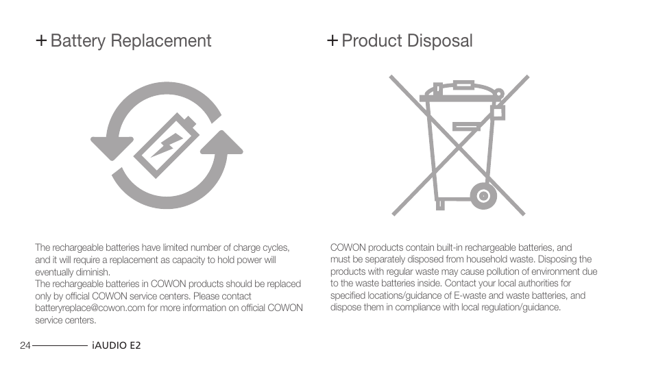 Cowon Systems IAUDIO E2 User Manual | Page 24 / 25