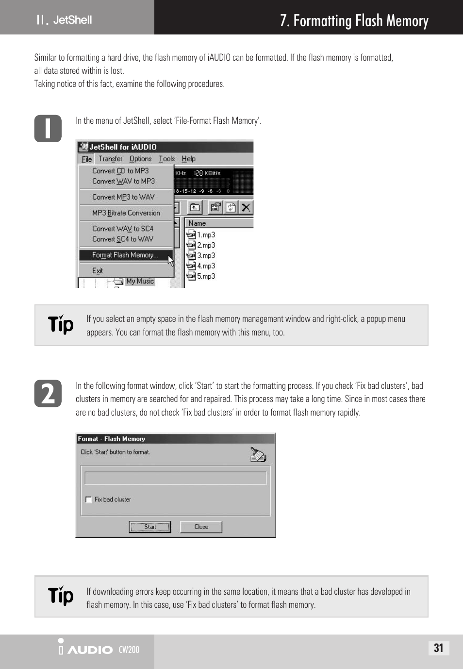 Cowon Systems CW200 User Manual | Page 31 / 44