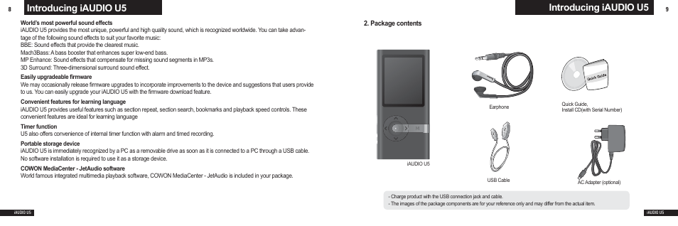 Introducing iaudio u5 | Cowon Systems U5 User Manual | Page 5 / 21