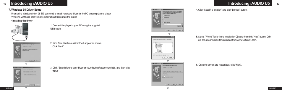 Introducing iaudio u5 | Cowon Systems U5 User Manual | Page 9 / 21