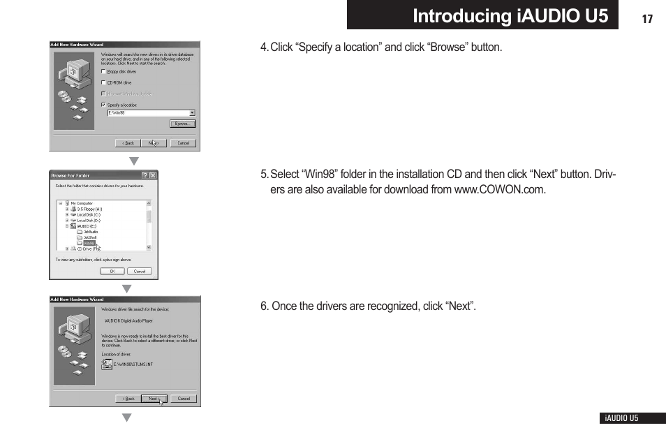 Introducing iaudio u5 | Cowon Systems iAUDIO U5 User Manual | Page 17 / 40
