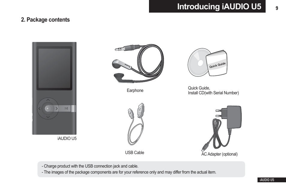 Introducing iaudio u5 | Cowon Systems iAUDIO U5 User Manual | Page 9 / 40