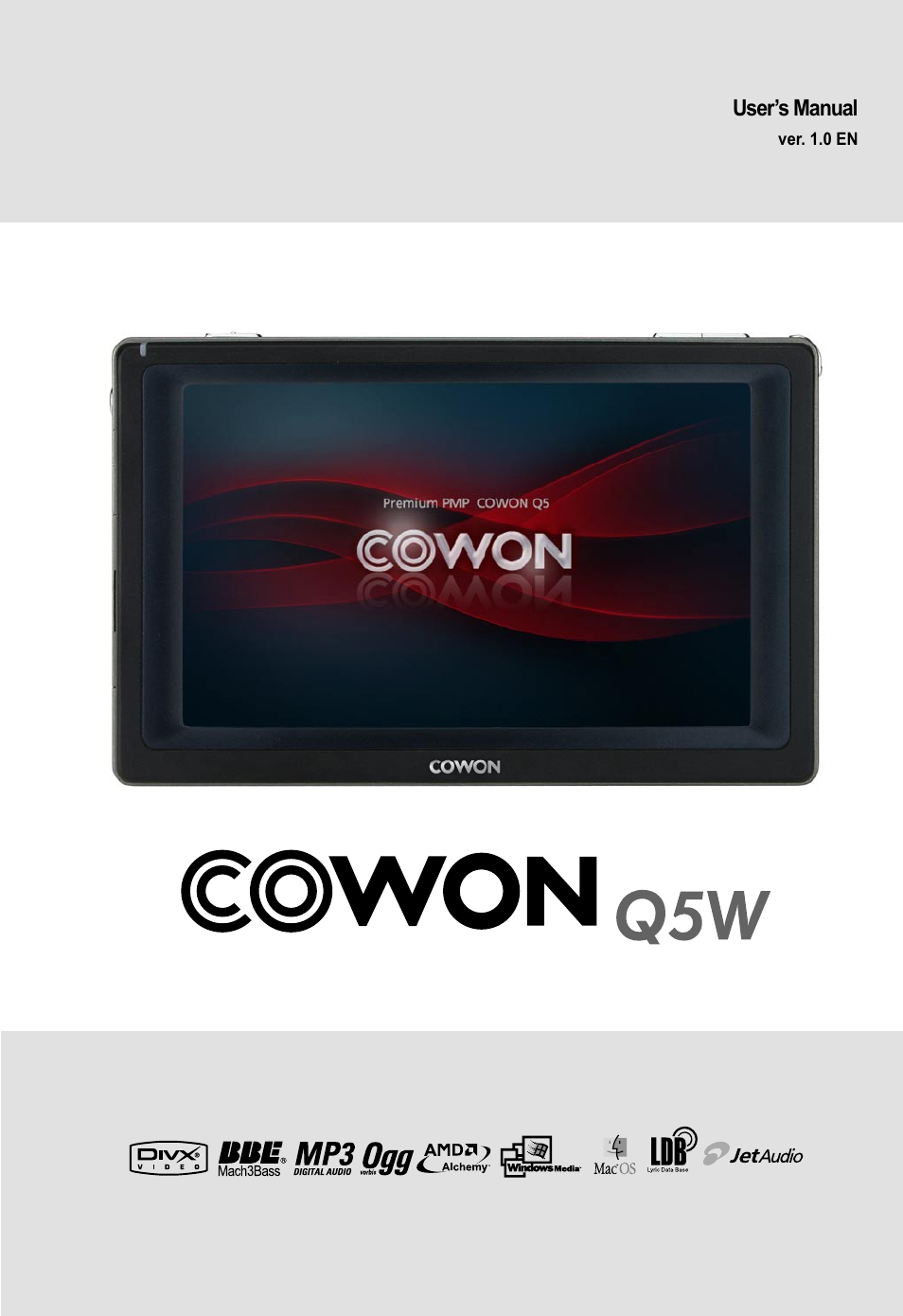 Cowon Systems Q5W User Manual | 30 pages
