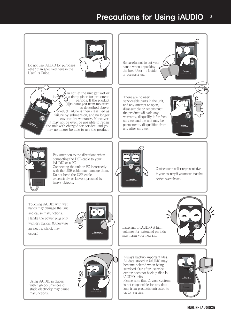 Cowon Systems cell phone User Manual | Page 3 / 20