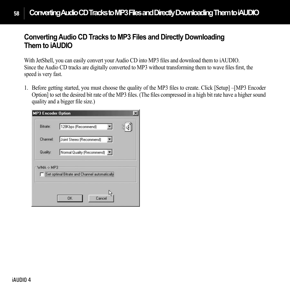 Cowon Systems IAUDIO 4 User Manual | Page 58 / 73