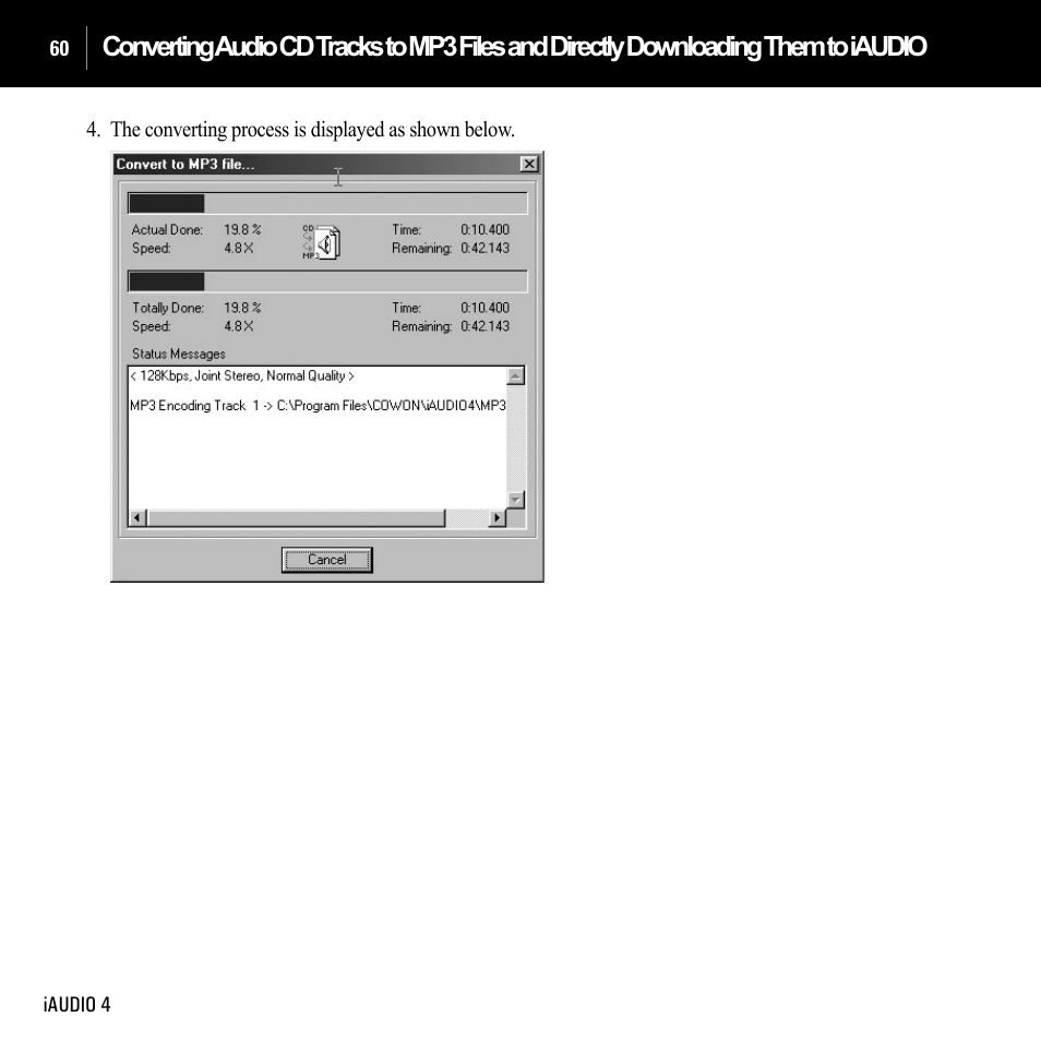 Cowon Systems IAUDIO 4 User Manual | Page 60 / 73