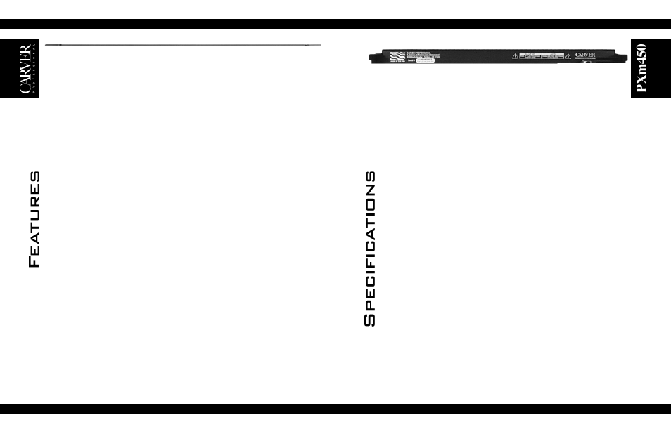 Pxm450 -6, Pxm450 | Carver pxm250 User Manual | Page 6 / 20