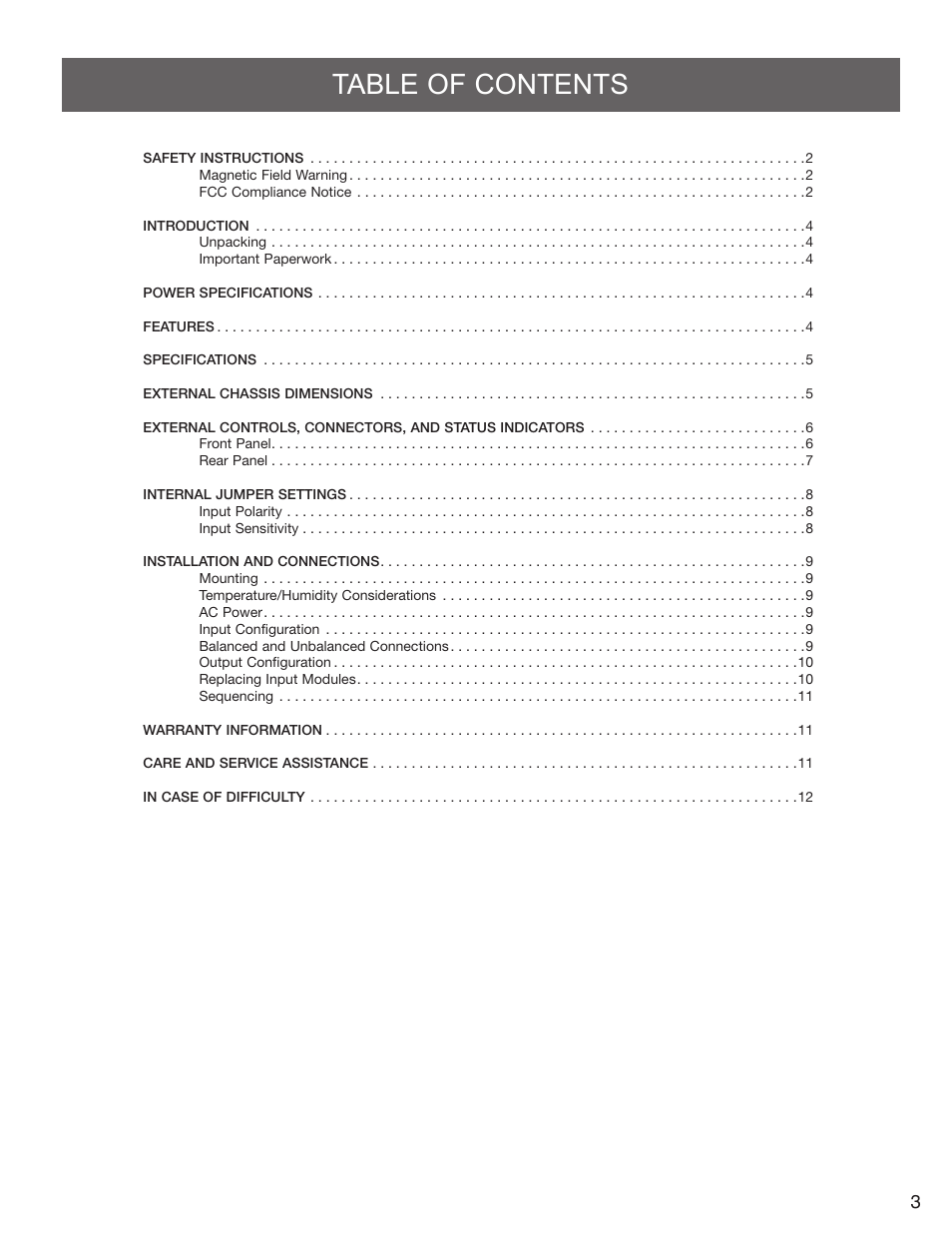 Carver ZR1600 User Manual | Page 3 / 12