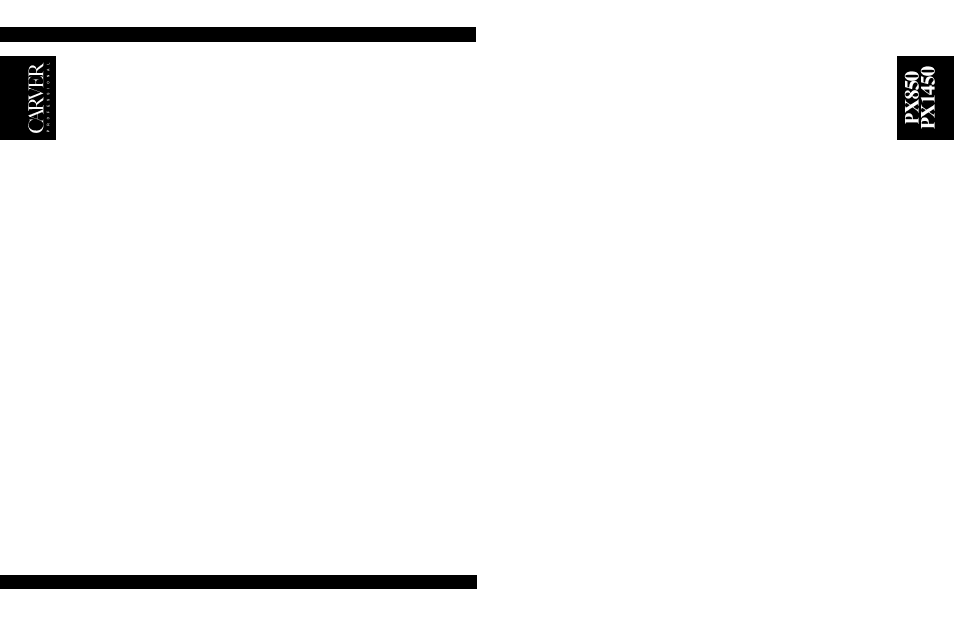 Warranty information | Carver px1450 User Manual | Page 17 / 19