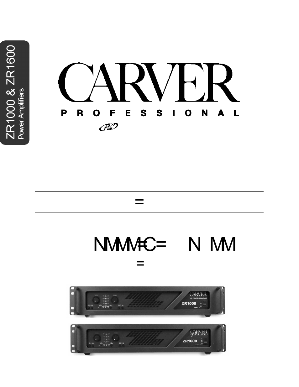 Carver ZR1000 User Manual | 12 pages