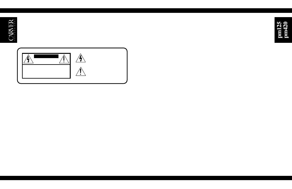 Introduction unpacking and paperwork, Safety information table of contents introduction, Unpacking and paperwork | Carver pm420 User Manual | Page 3 / 20