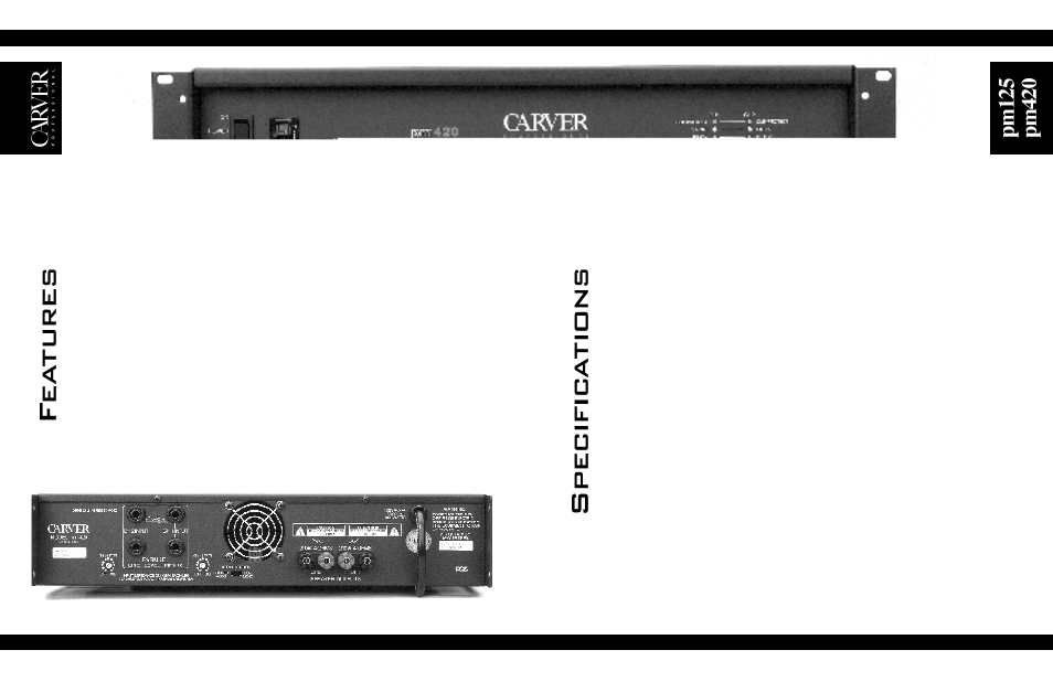 Pm420 | Carver pm420 User Manual | Page 6 / 20