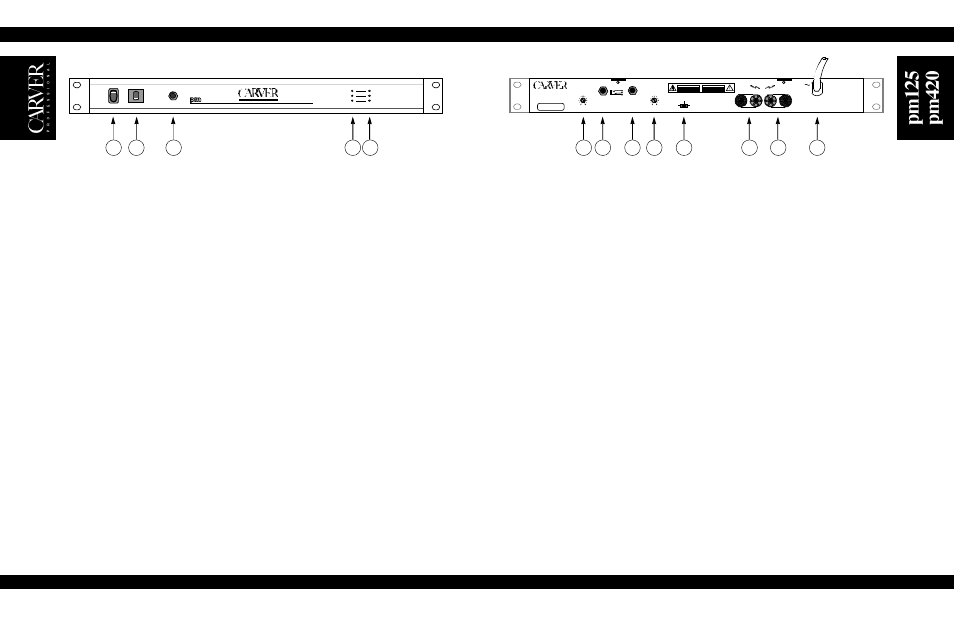 Controls and functions | Carver pm420 User Manual | Page 9 / 20